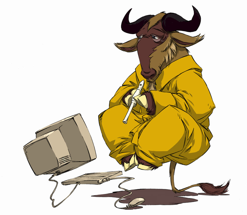 Buffalo Character Sitting