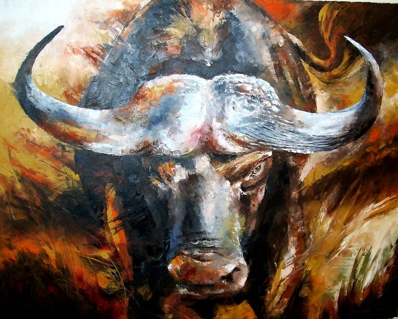 Buffalo Head Portrait