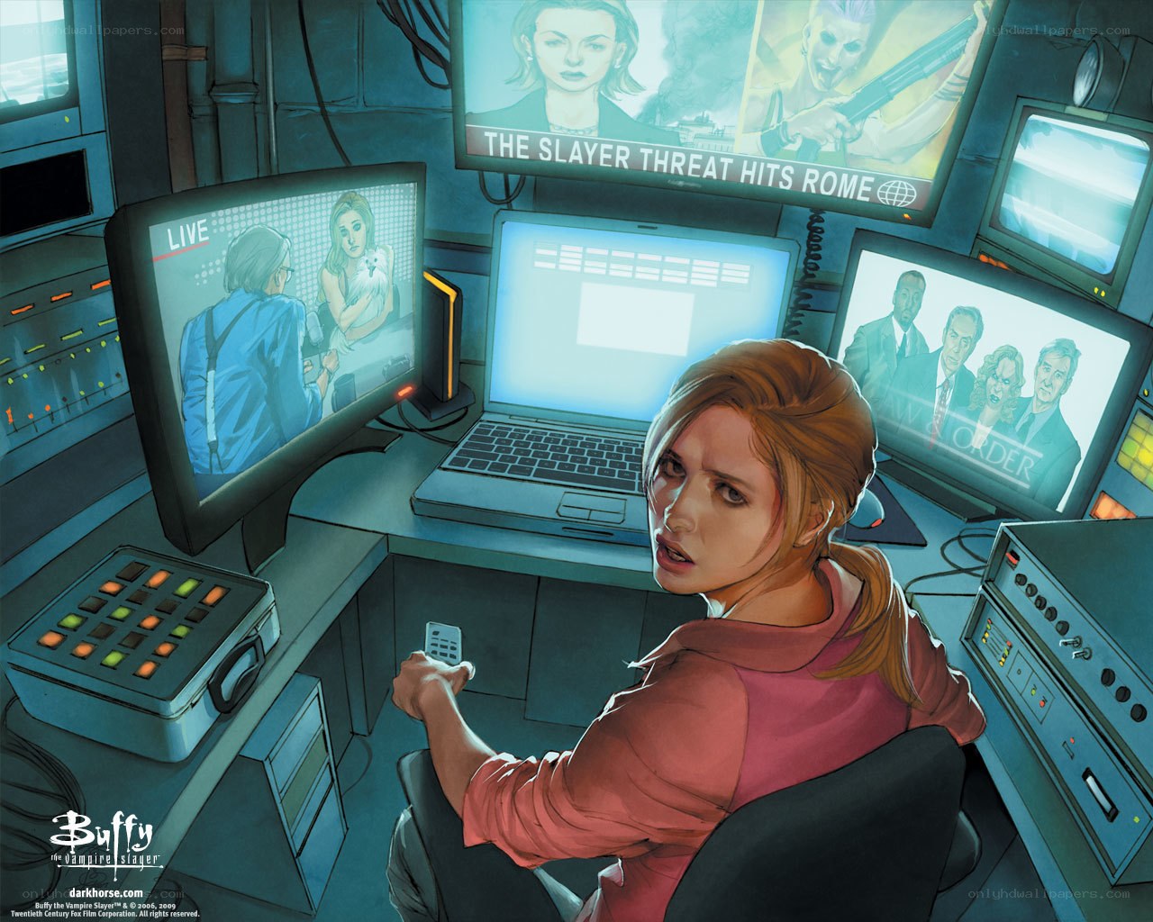 Buffy in a control room