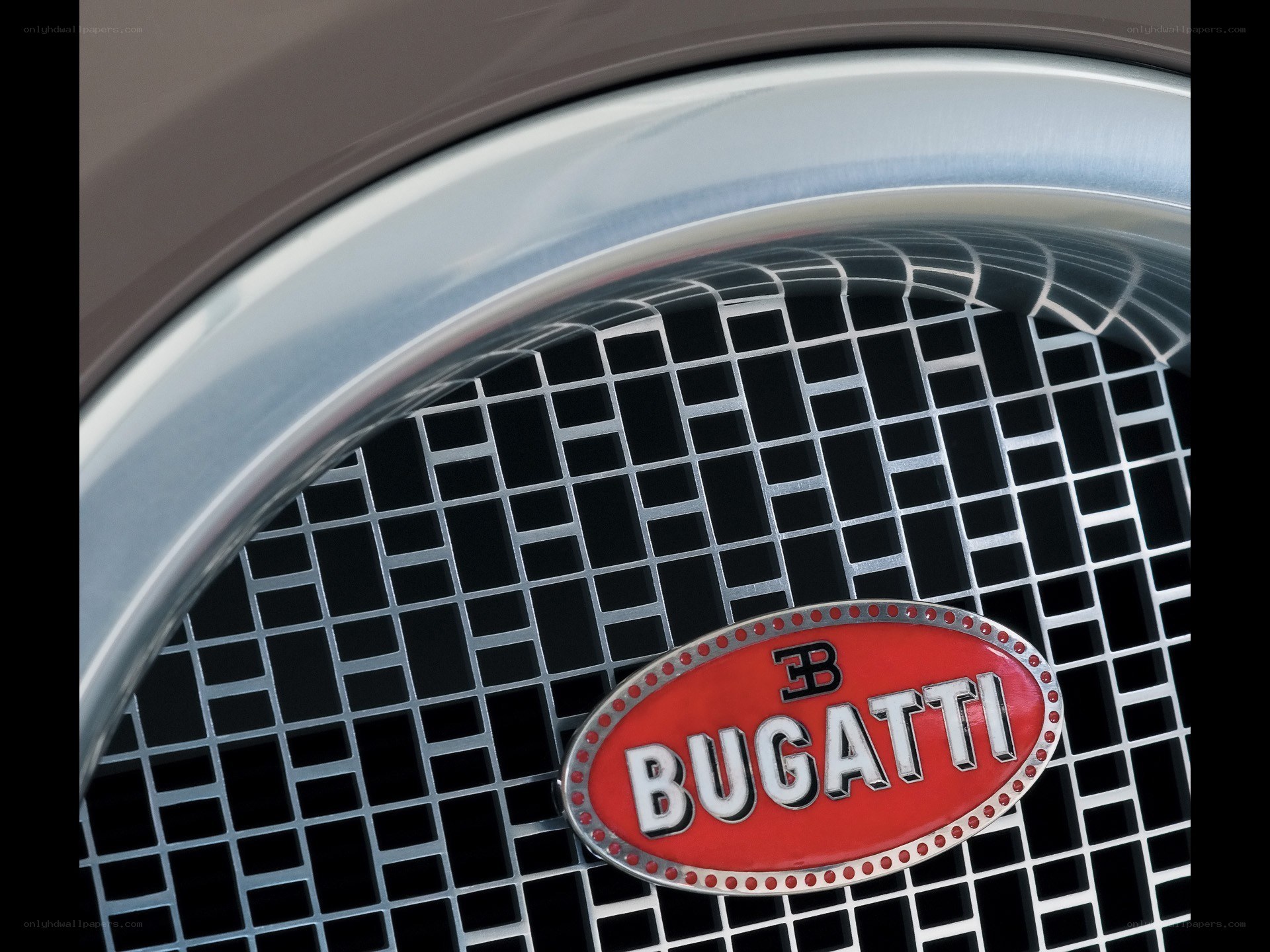 Bugatti car emblem close-up