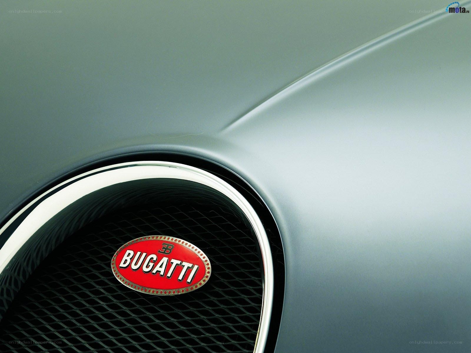 Bugatti car emblem close-up