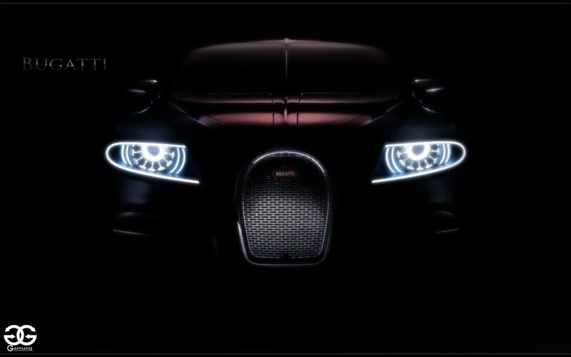 Bugatti car front view