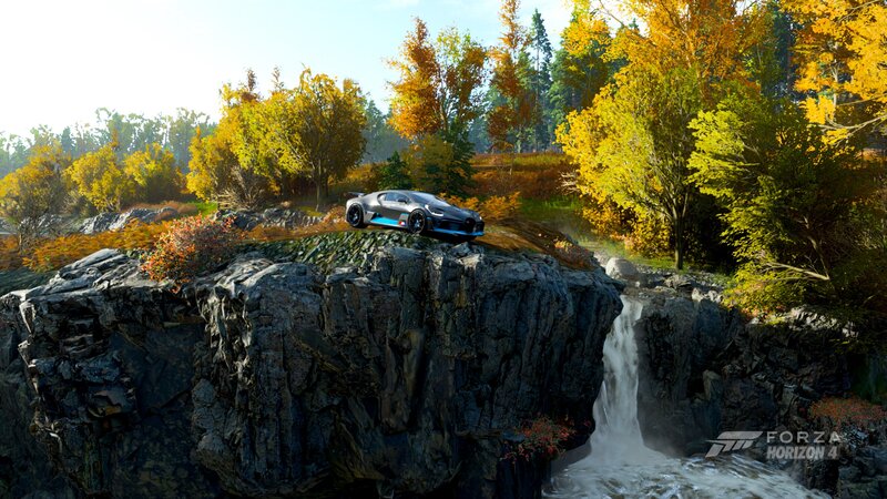 Bugatti Chiron on Cliff