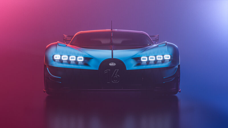 Bugatti Chiron Race Car — Blue