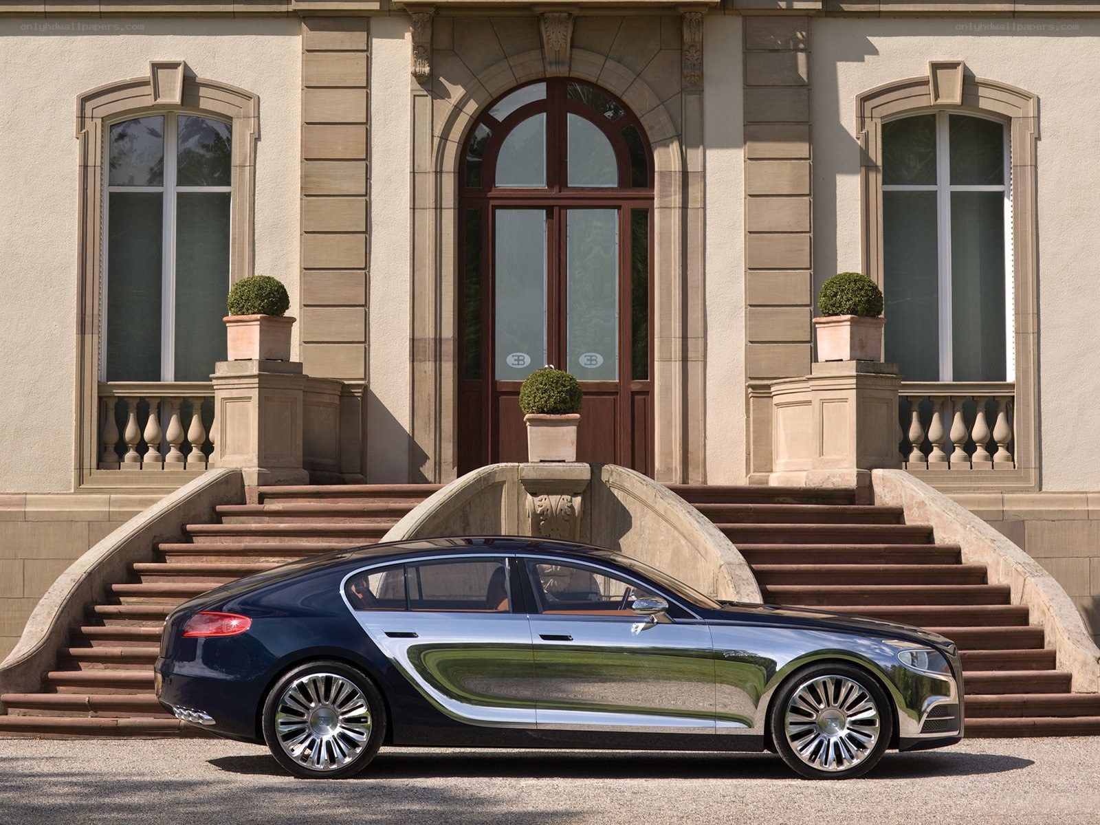Bugatti concept car at mansion