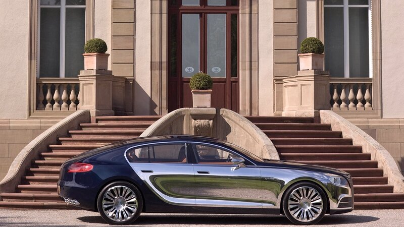 Bugatti concept car at mansion
