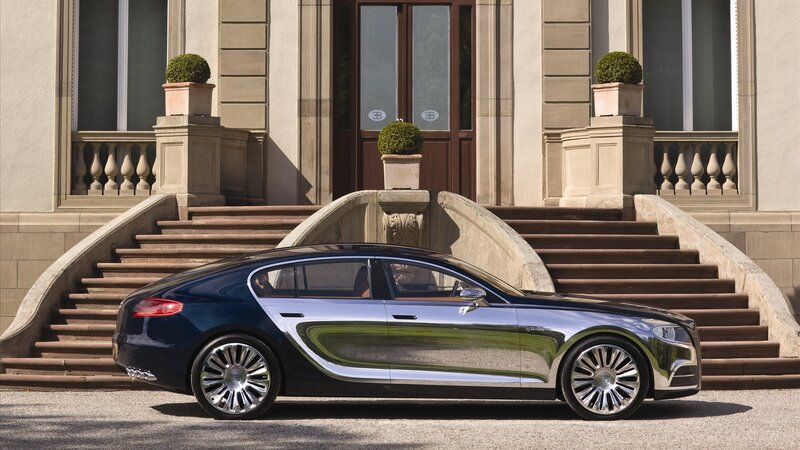 Bugatti concept car at mansion