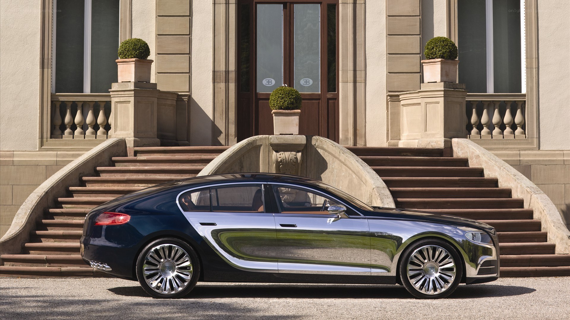 Bugatti concept car at mansion