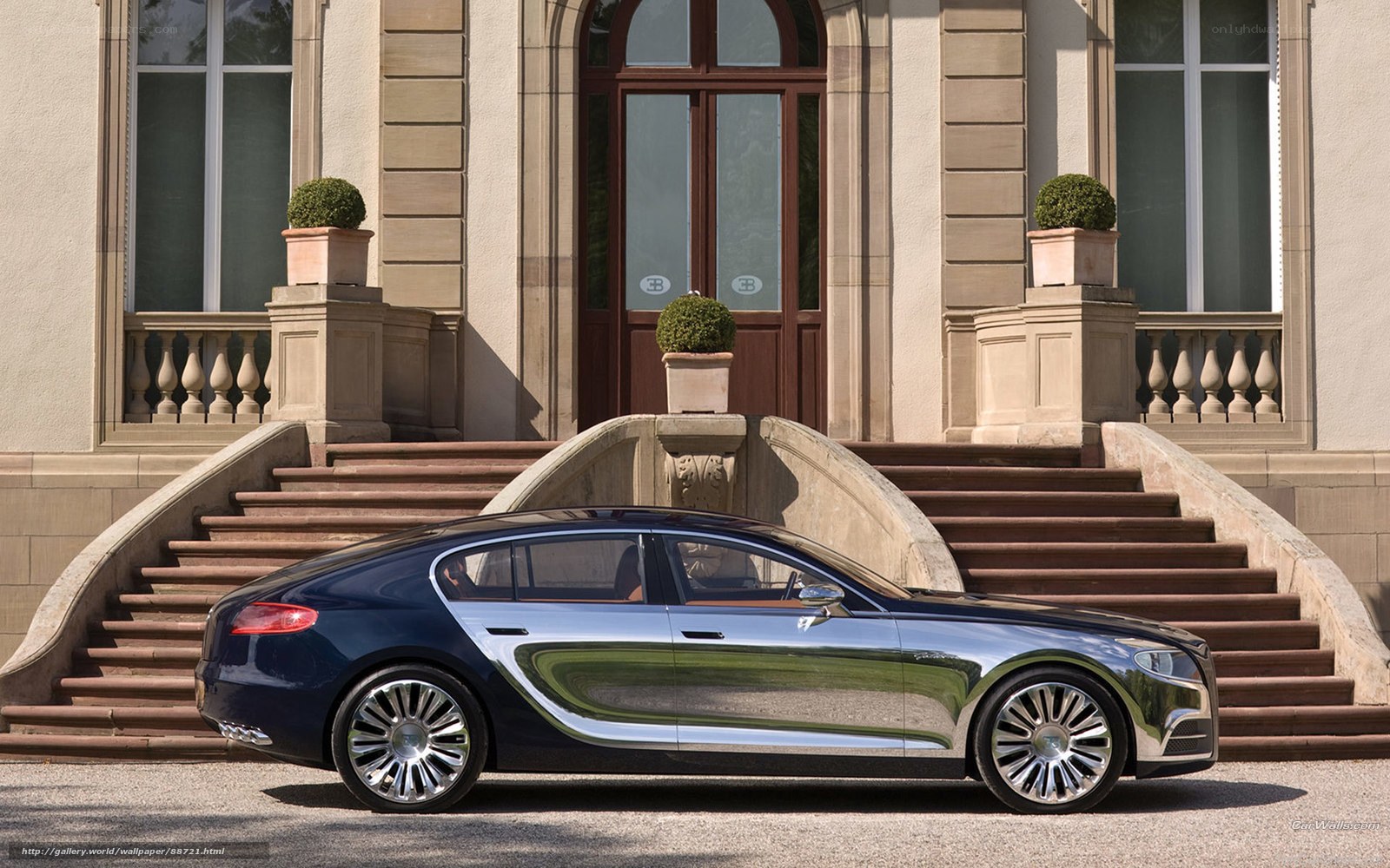 Bugatti concept car at mansion