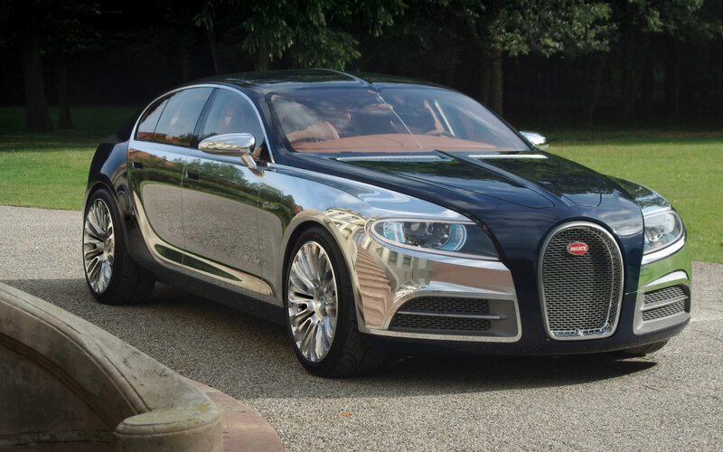 Bugatti Concept Car — Black, Serene, Afternoon