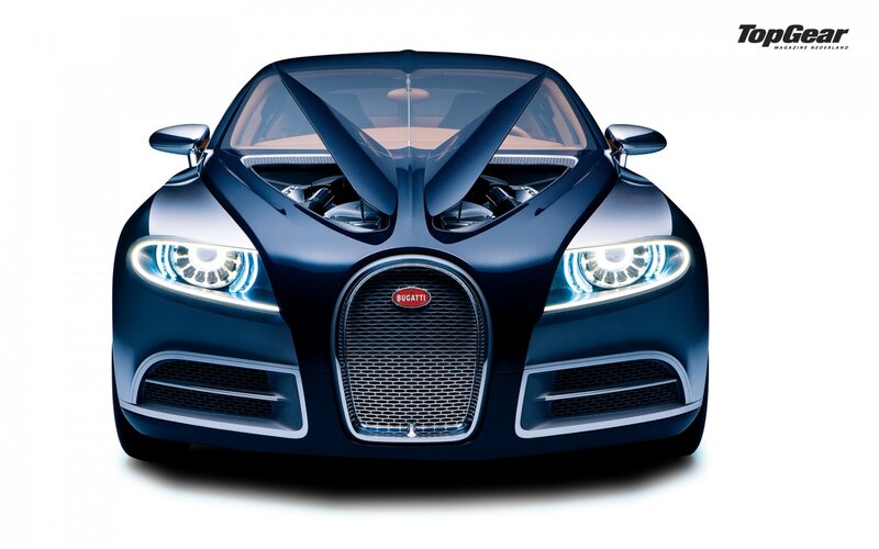 Bugatti Concept Car — Blue, Dramatic, Photograph