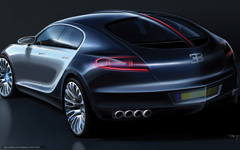 Bugatti concept car rear view