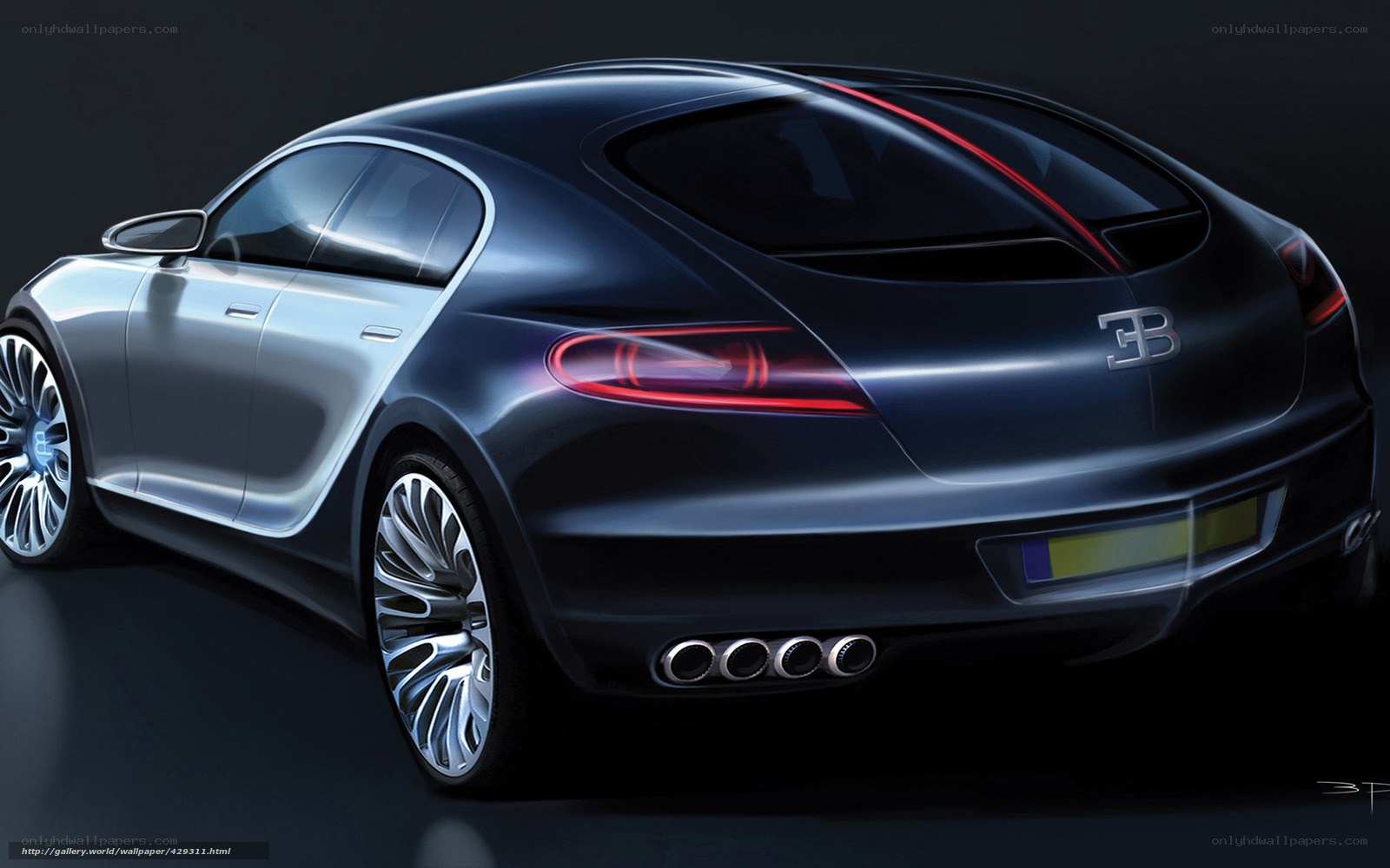 Bugatti concept car rear view