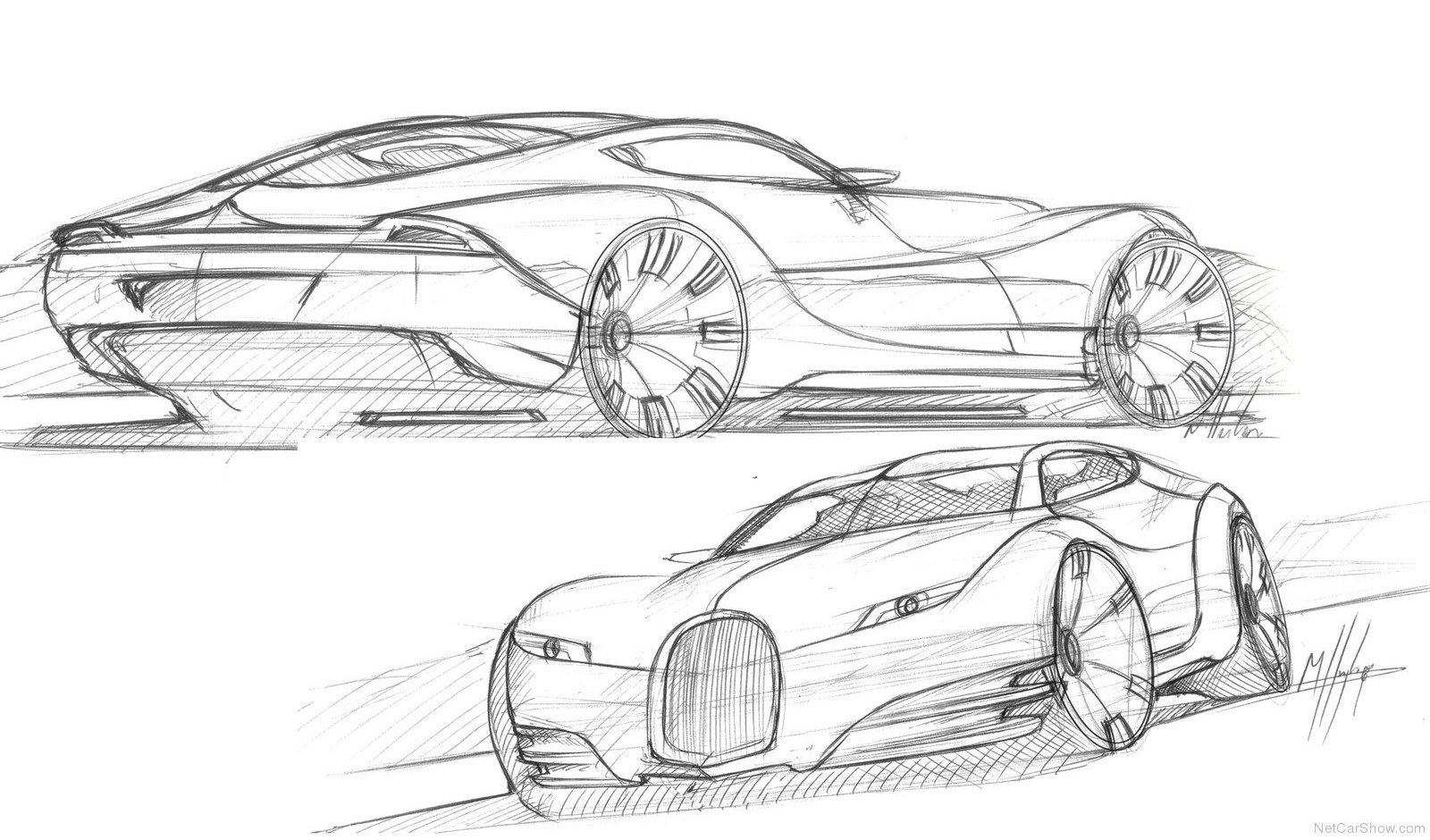 Bugatti concept car sketches
