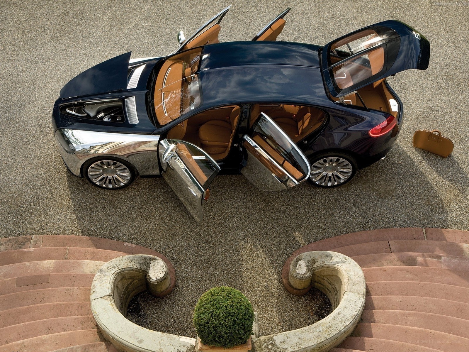 Bugatti concept car with open doors