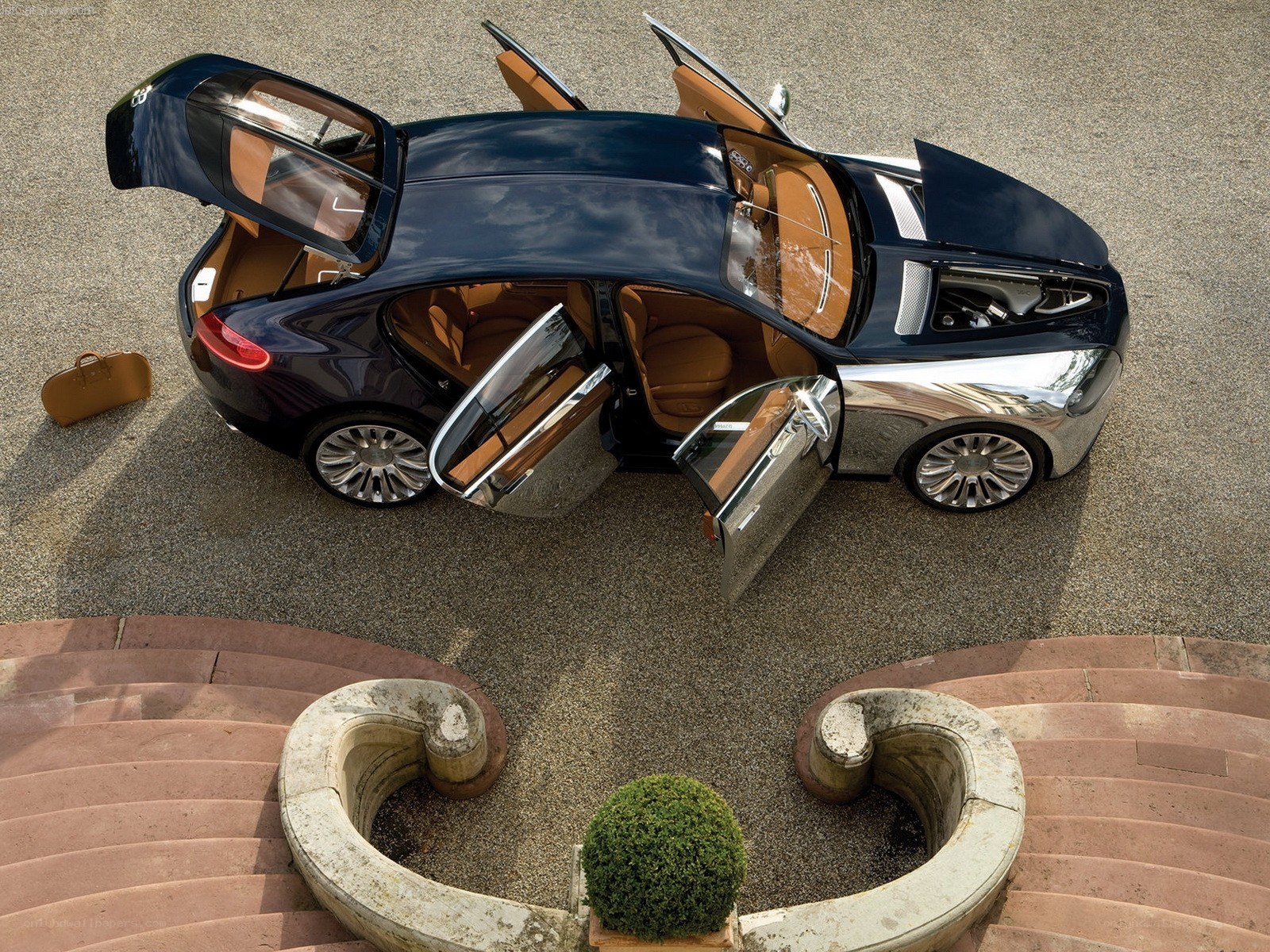 Bugatti concept car with open doors