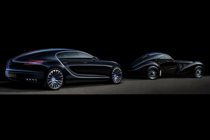 Bugatti concept cars side by side