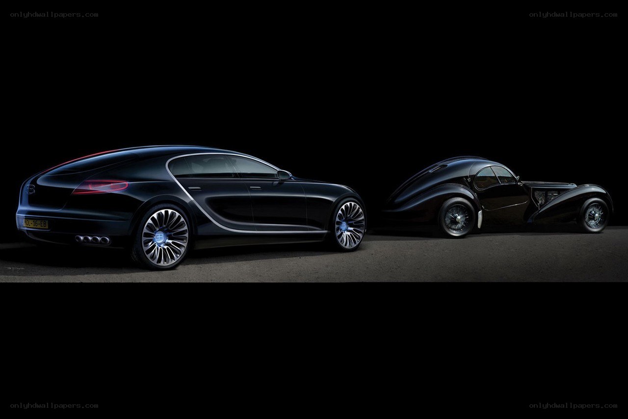Bugatti concept cars side by side