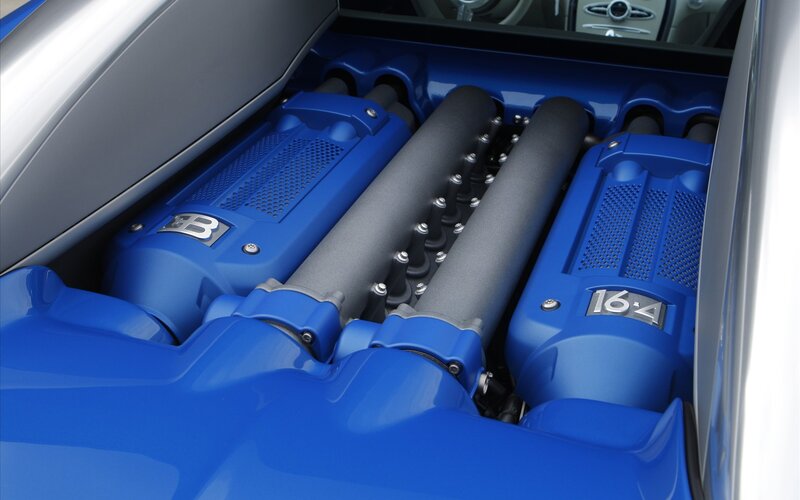 Bugatti Engine Bay — Blue, Technical