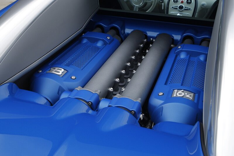 Bugatti Engine Bay — Blue