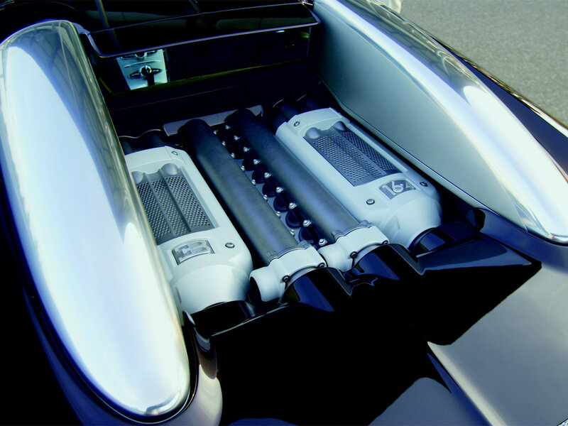 Bugatti Engine Bay — Silver