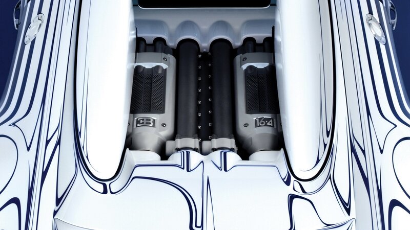 Bugatti Engine Bay — White