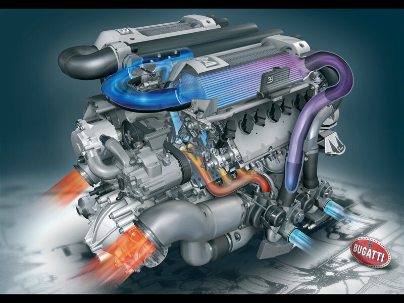 Bugatti Engine — Gray