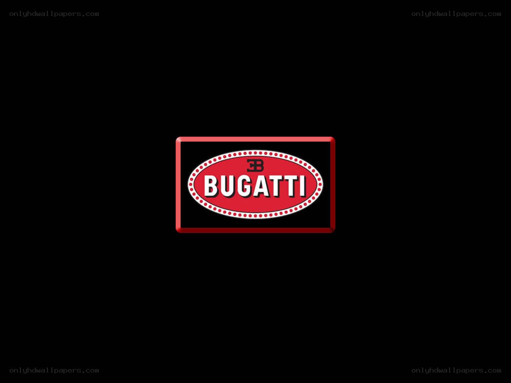 Bugatti logo on black background