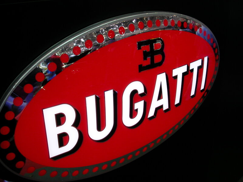 Bugatti logo sign