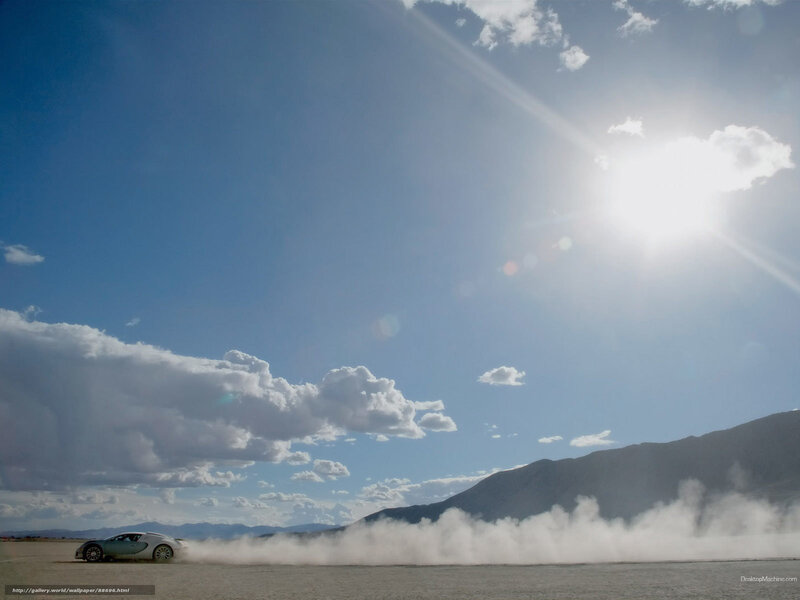 Bugatti on dusty plain