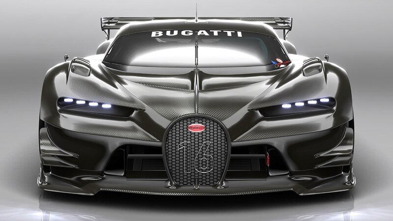 Bugatti Race Car — Black, Dramatic
