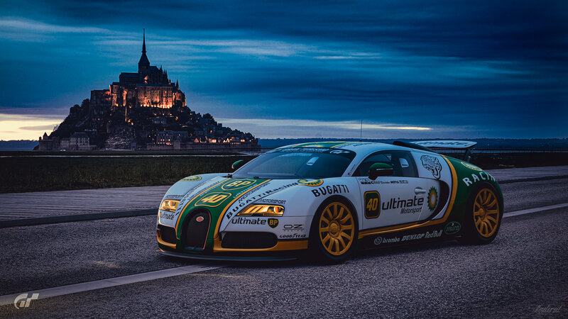 Bugatti Race Car — White