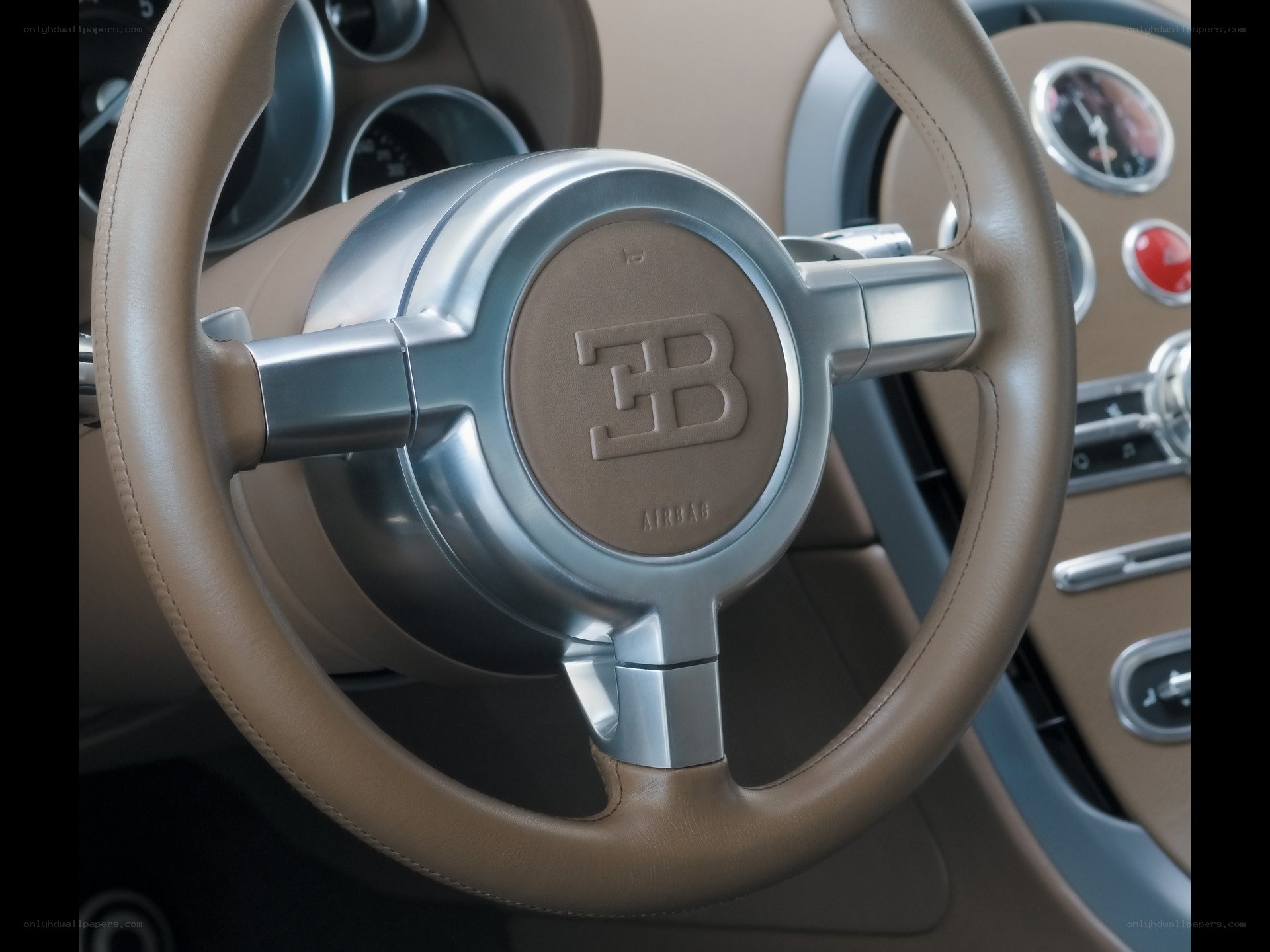 Bugatti steering wheel interior