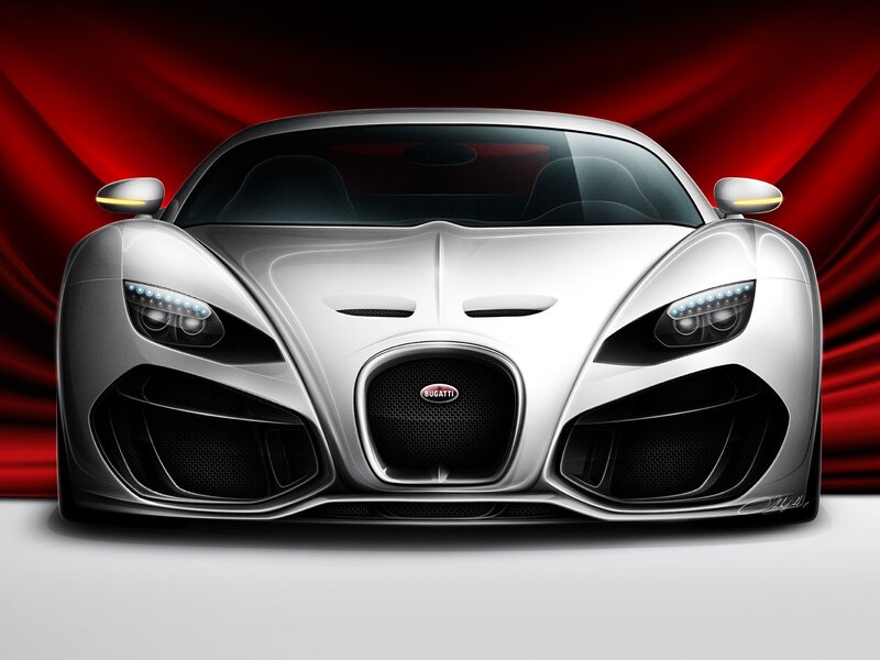 Bugatti supercar front view