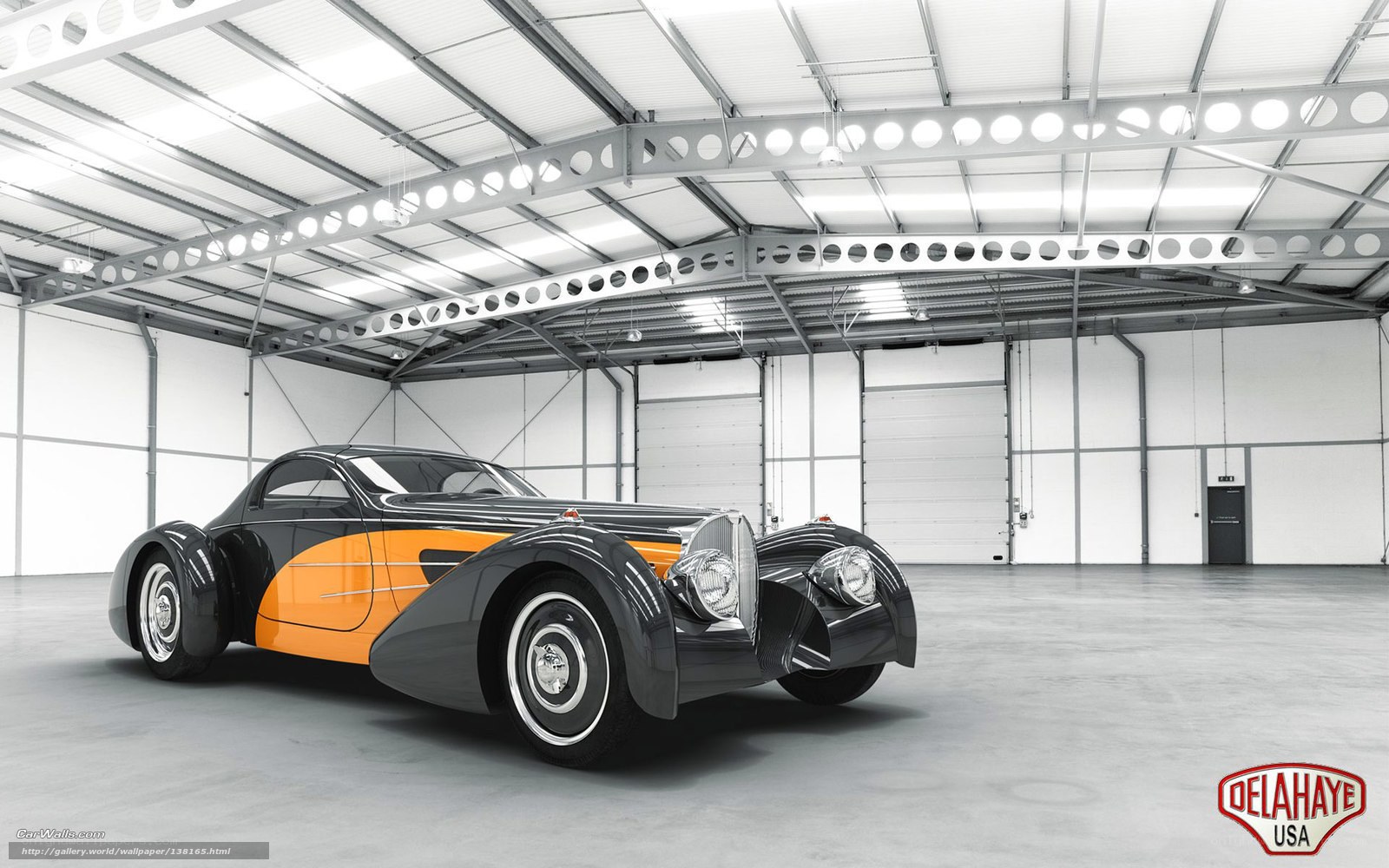 Bugatti Type 57 in a warehouse