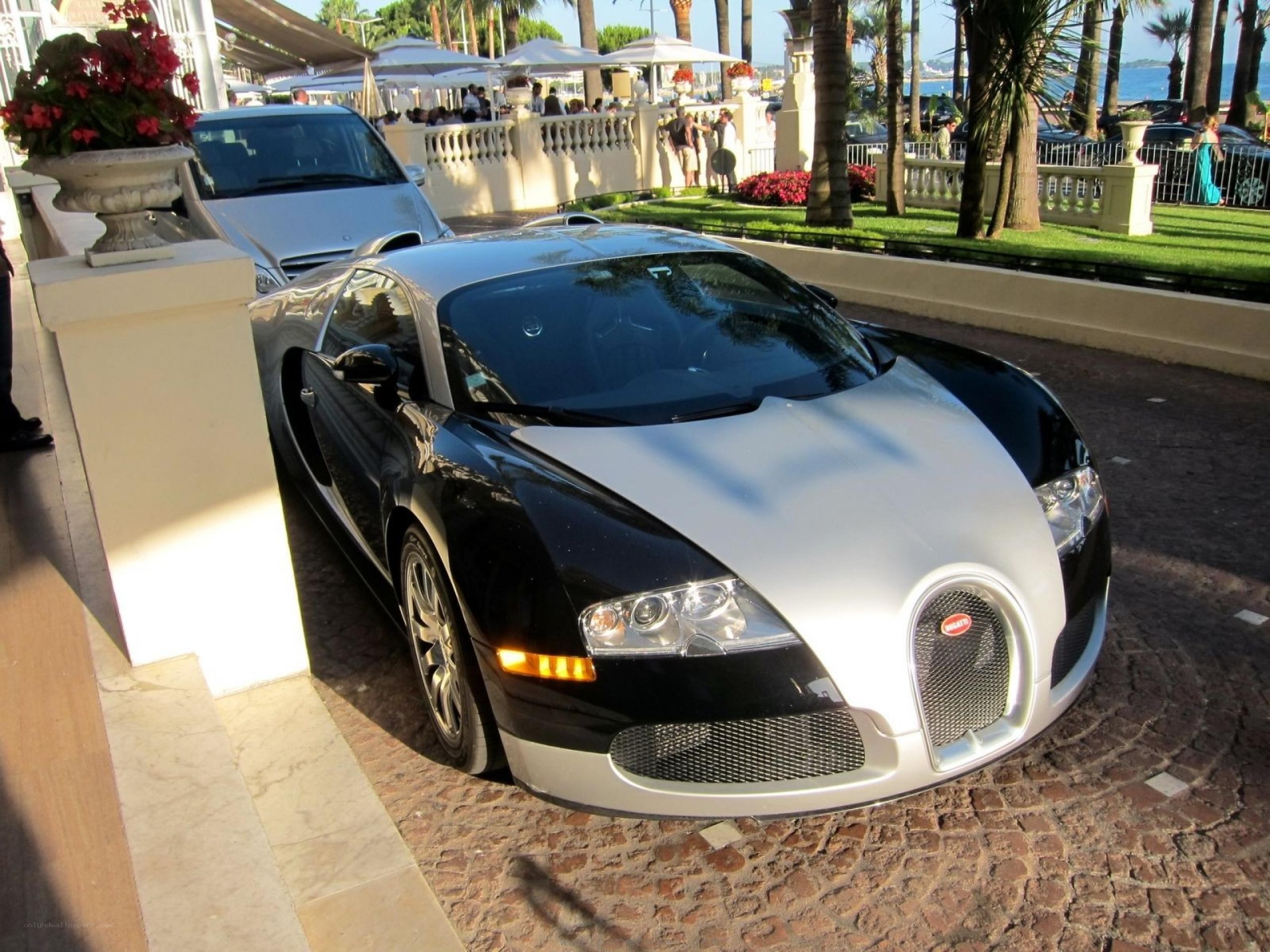 Bugatti Veyron at a luxury resort