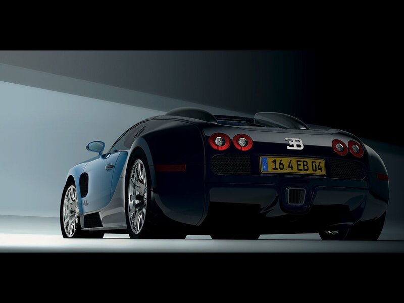 Bugatti Veyron Car — Black, Dramatic, Photograph, License Plate, Taillights