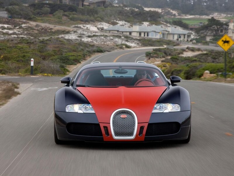 Bugatti Veyron Car — Black, Dynamic, Afternoon