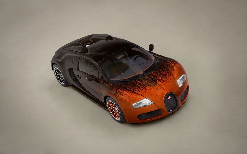 Bugatti Veyron Car — Orange, Neutral