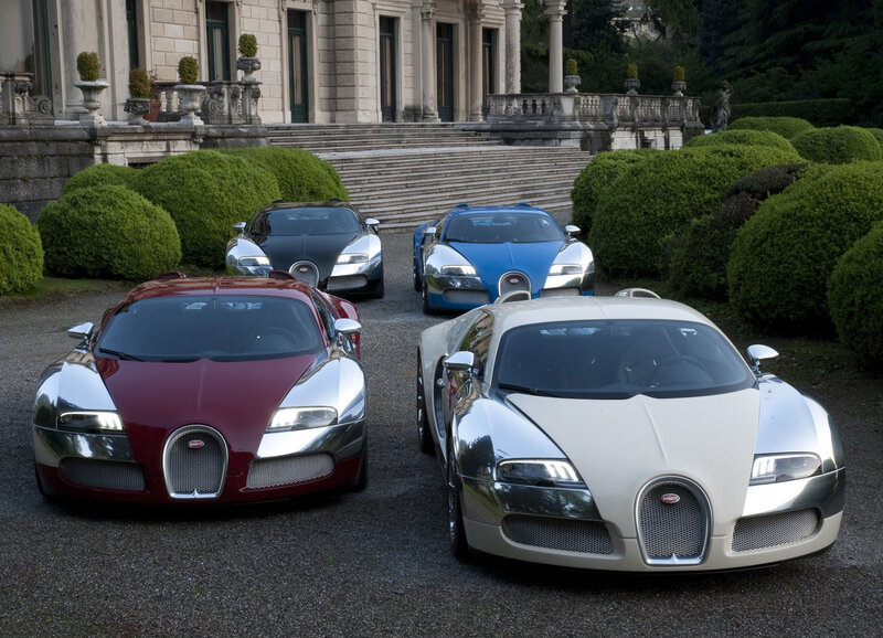 Bugatti Veyron Cars — Silver, Dramatic, Afternoon