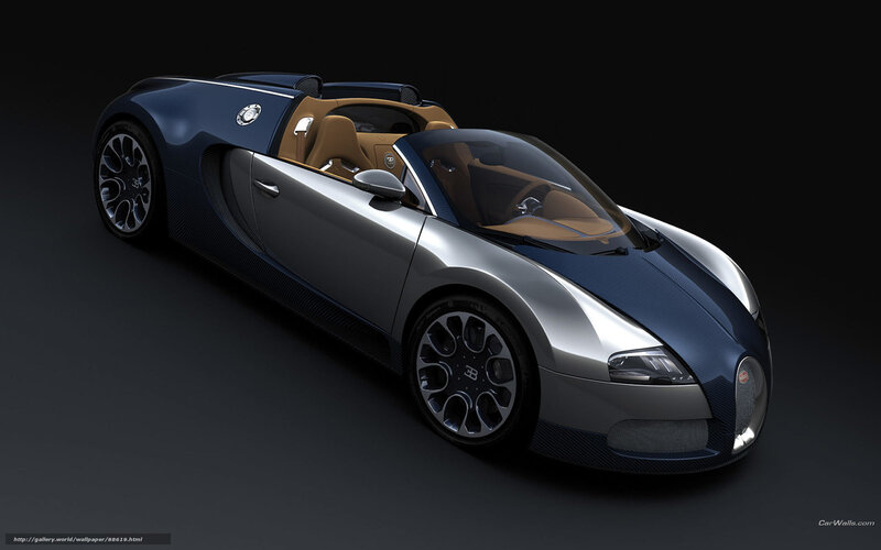Bugatti Veyron Convertible — Blue, Dramatic
