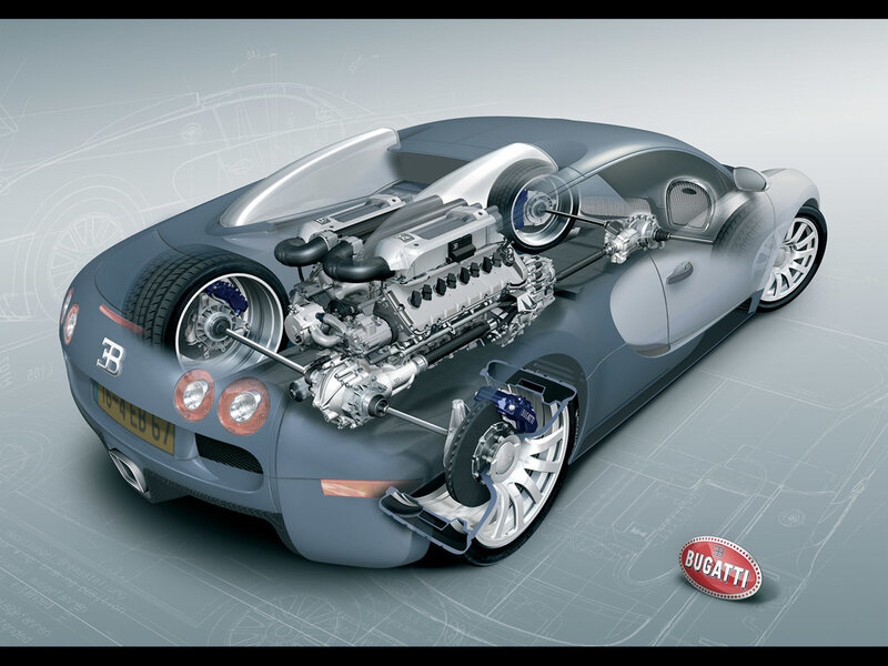 Bugatti Veyron cutaway view