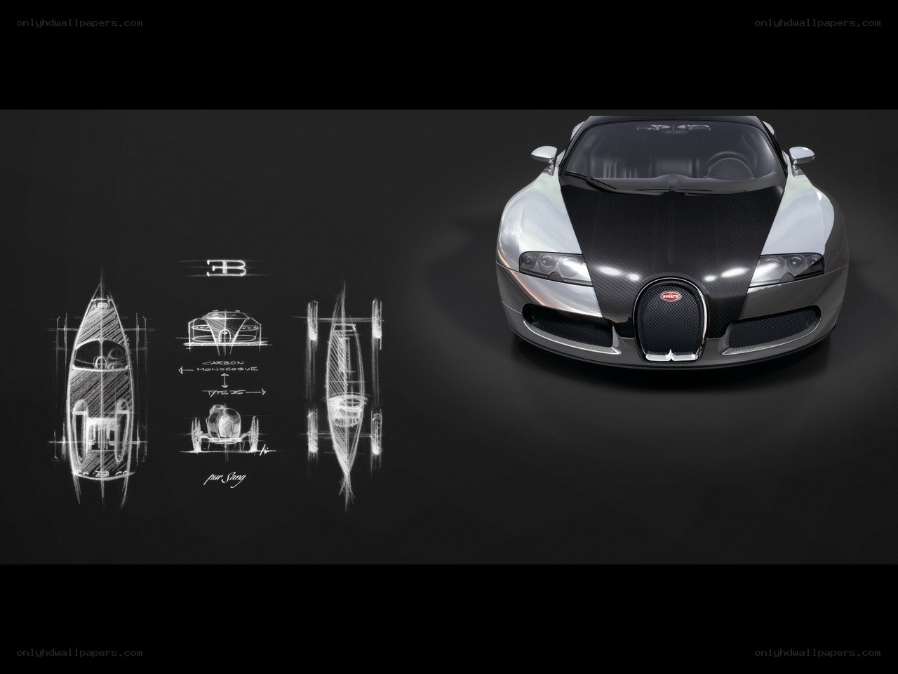 Bugatti Veyron design sketches