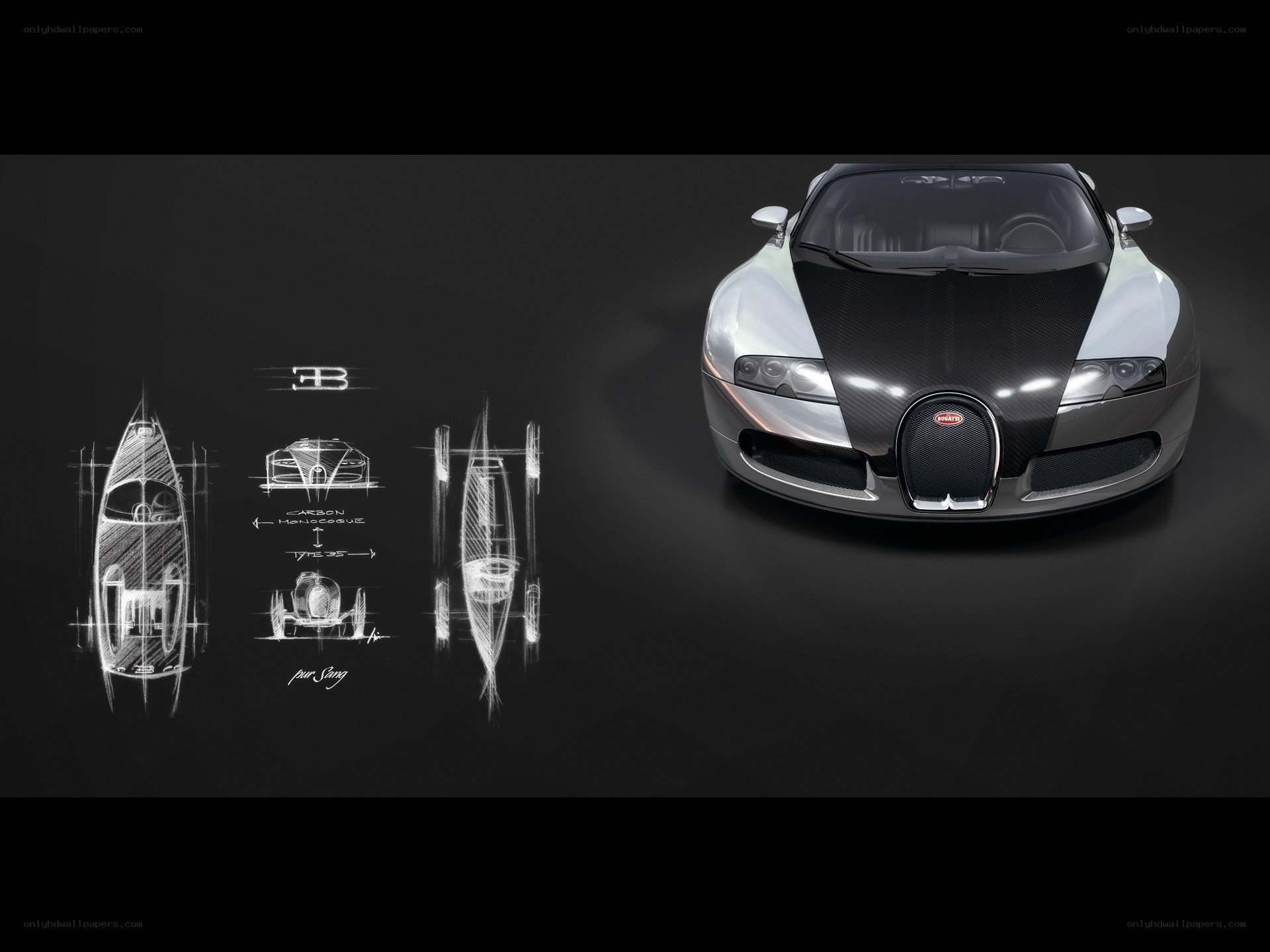 Bugatti Veyron design sketches