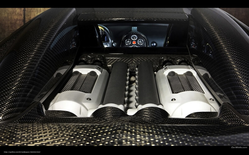 Bugatti Veyron engine interior