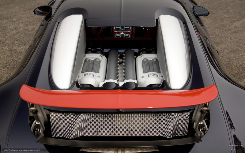 Bugatti Veyron engine view