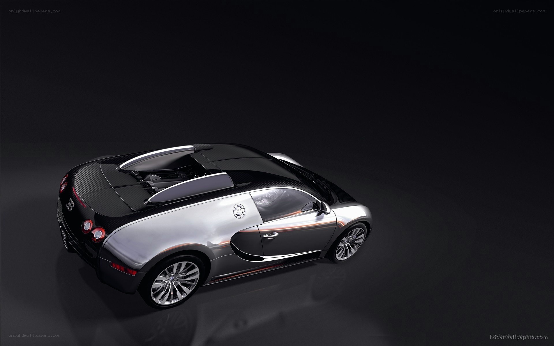 Bugatti Veyron from above