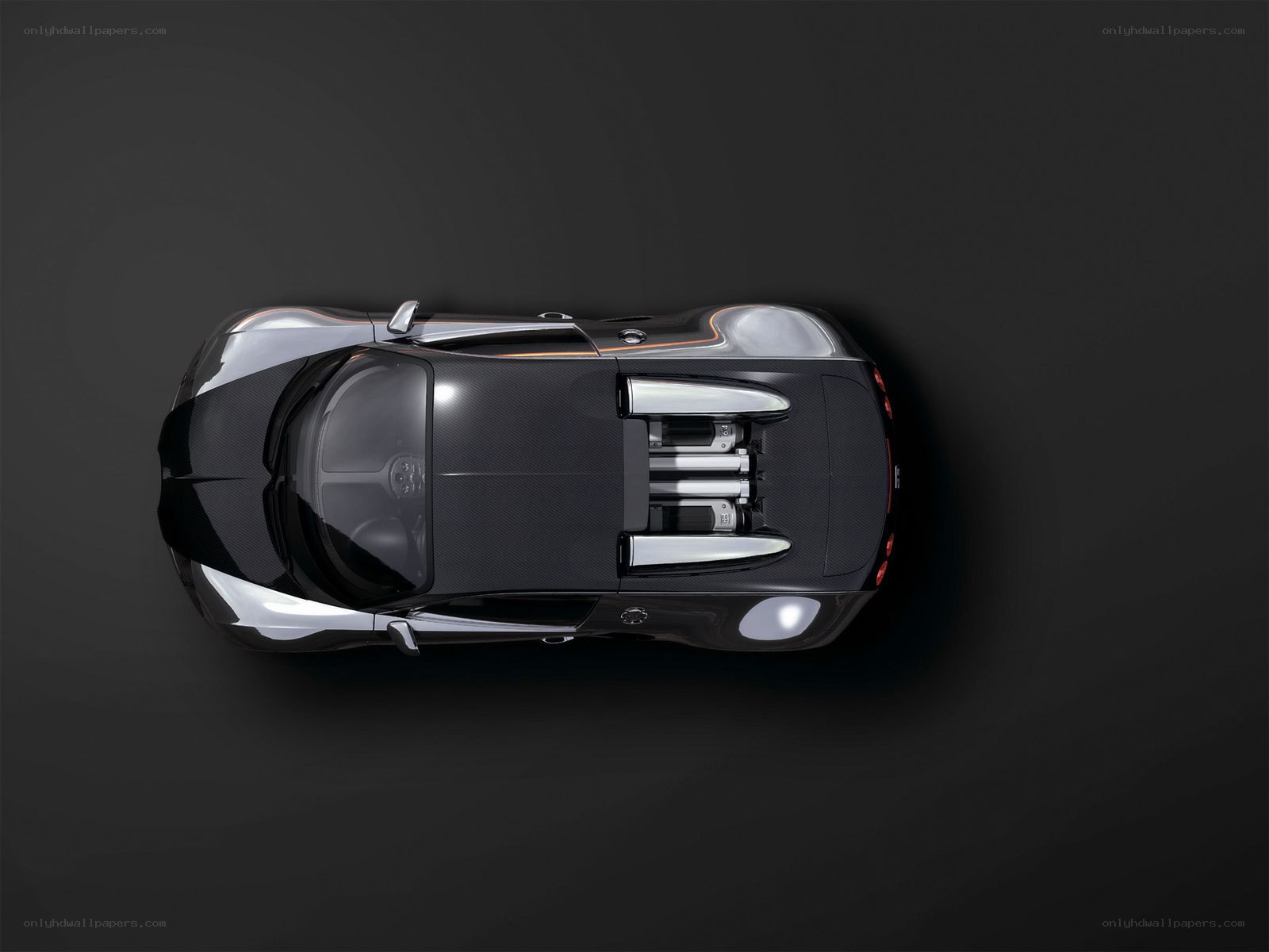 Bugatti Veyron from above