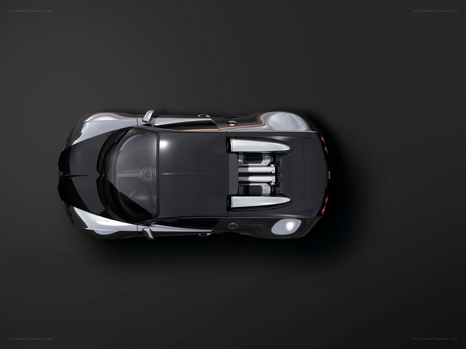 Bugatti Veyron from above