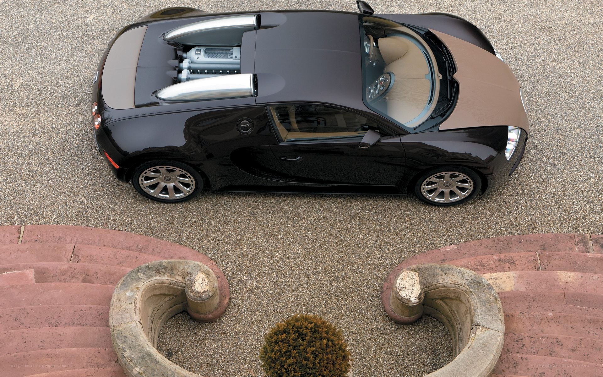 Bugatti Veyron from above